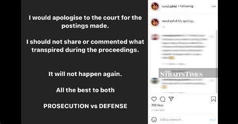 Zahid's daughter warned about Instagram posting on her dad's ongoing trial | New Straits Times ...