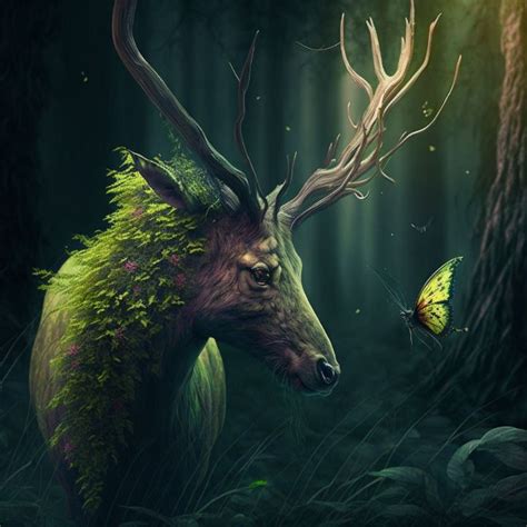 Magical Deer - Gail Art - Digital Art, Fantasy & Mythology, Magical, Nature Spirits - ArtPal