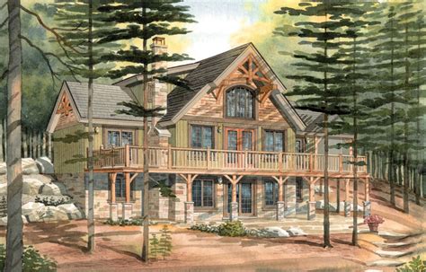 Carleton - A Timber Frame Cabin | Lake house plans, Cabin floor plans, Rustic house plans