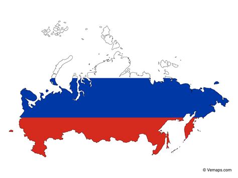 Russia Flag Map