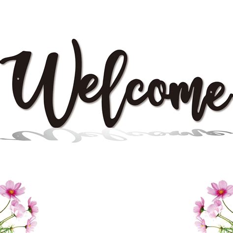 Amazon.com: Welcome Metal Sign, Welcome Wall Decor,Welcome Signs Wall Art,Welcome Cutout Letters ...