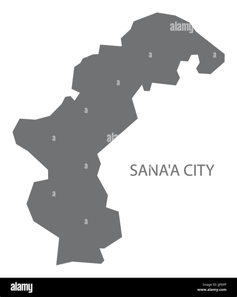 Sanaa City Yemen governorate map grey illustration silhouette shape Stock Vector Image & Art - Alamy