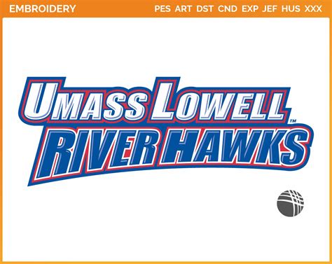 UMass Lowell River Hawks - Wordmark Logo (2005) - College Sports Embroidery Logo in 4 sizes & 8 ...