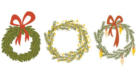 Christmas Wreaths Clipart Graphic by PawLoveArt · Creative Fabrica