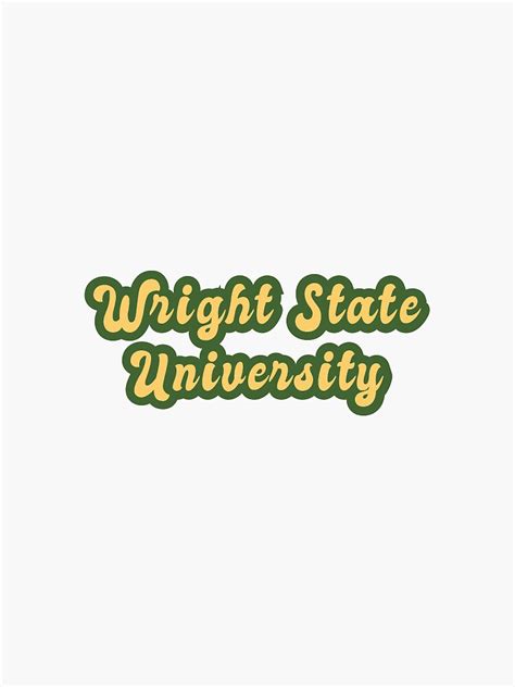 "Wright State University" Sticker for Sale by lizblunk | Redbubble