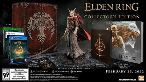 Elden Ring Édition Collector avec Malenia Statue Steelbook Artbook (PS5 ...