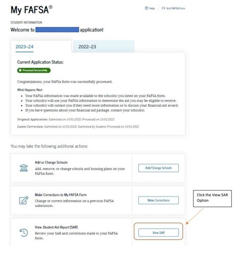 Submitting Your FAFSA Student Aid Report (SAR) | SMEEF