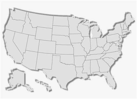 Blank Us Map Worksheet Educationcom - Us Map Transparent Background ...