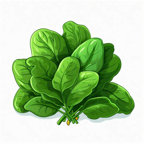 Spinach 2d vector illustration cartoon in white background 30693078 ...