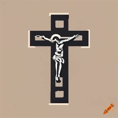 Logo design of a crucifix on Craiyon