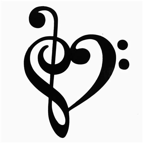 Music Treble Clef Heart - ClipArt Best