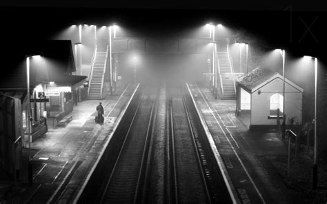 Grayscale photo of train station HD wallpaper | Wallpaper Flare