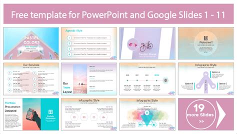 Template with gradient borders - PowerPoint Templates and Google Slides