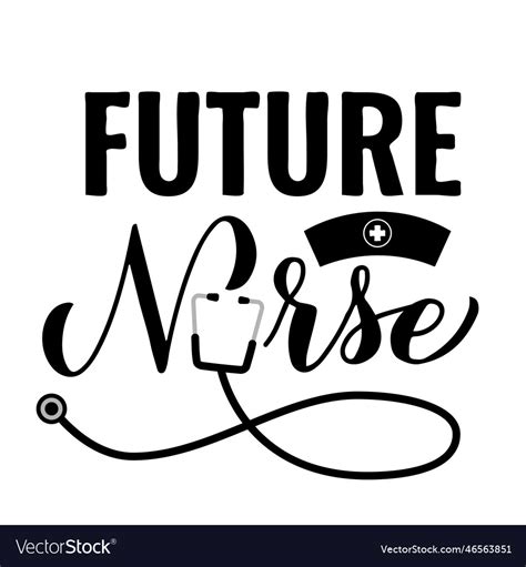 Future nurse calligraphy hand lettering isolated Vector Image