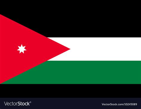 Flag of jordan in correct proportions and colors Vector Image