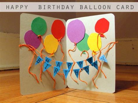 DIY Birthday Cards with Happy Birthday Balloons