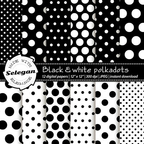 Polka dot backdrop Black and White Polkadots | Etsy