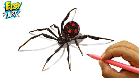 Dibujos 3D │How To Draw Spider 3D │Como Dibujar una Araña 3D │Easy Art