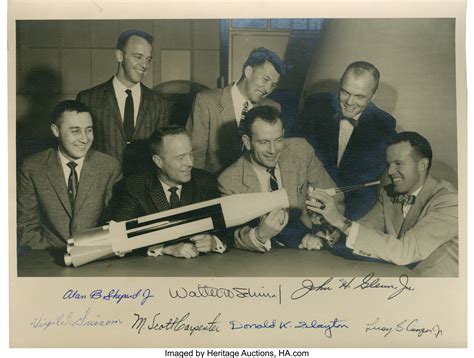 "Mercury Seven" NASA Astronaut Group One Photo Signed by All.... | Lot ...