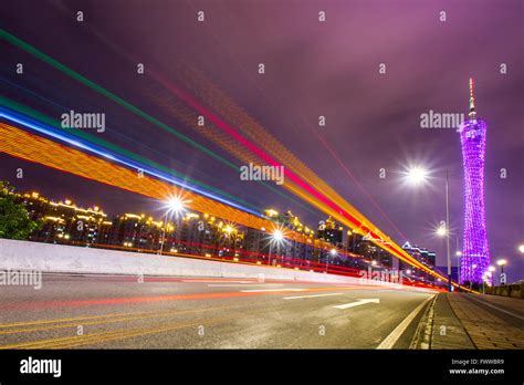 The night of Guangzhou TV Tower Stock Photo - Alamy