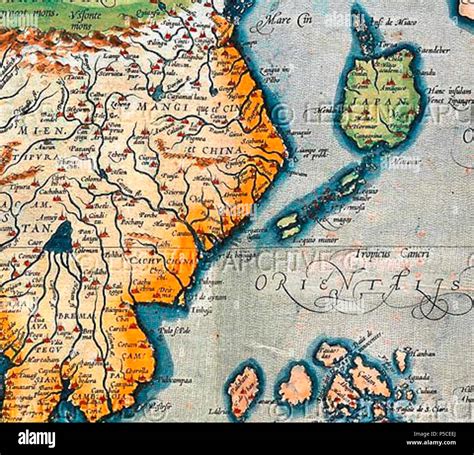 03-08-03/ 5 17 1570 Map of Formosa (Taiwan) and Surrounding Countries 福爾摩沙臺灣 Stock Photo - Alamy