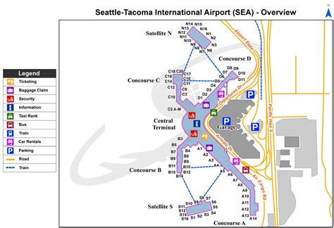 Seattle Airport Arrivals Map