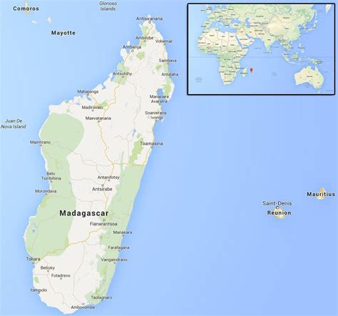 Islands near Madagascar map - Map of islands near Madagascar (Eastern ...