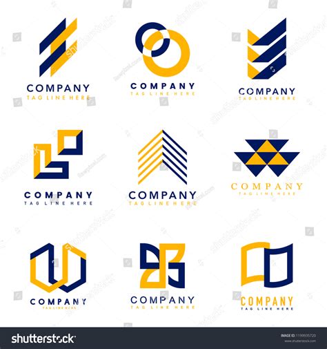 Set Company Logo Design Ideas Vector Stock Vector (Royalty Free) 1199935720 | Shutterstock