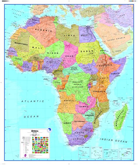 Africa Wall Map , Political | Maps.com.com