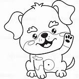 Cute coloring dog 46483058 PNG sketch template