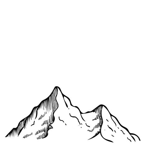 Shaded pen drawing of two mountains. • Millions of unique designs by independent artists. Find ...