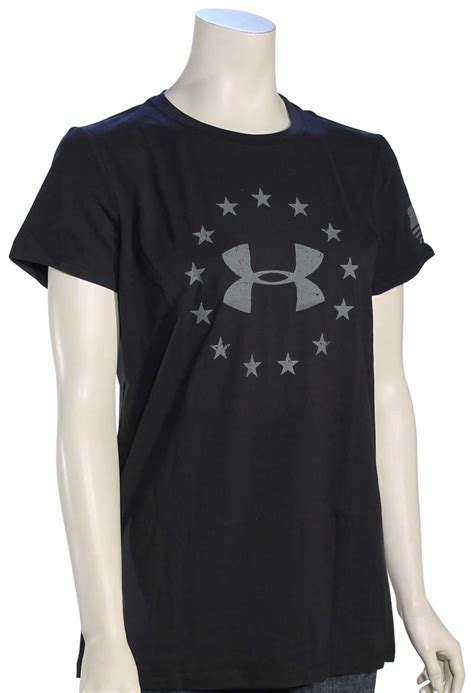 Under Armour Freedom Logo Women's T-Shirt - Classic Black / Graphite For Sale at Surfboards.com ...