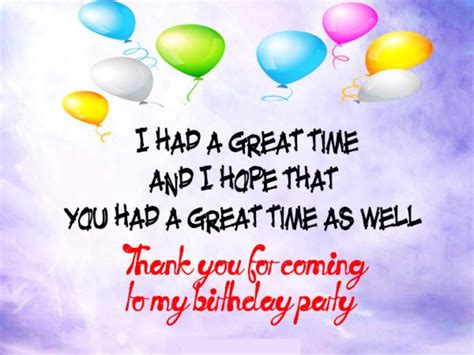 Thank You Note For Attending A Birthday Party: A Heartfelt Gesture