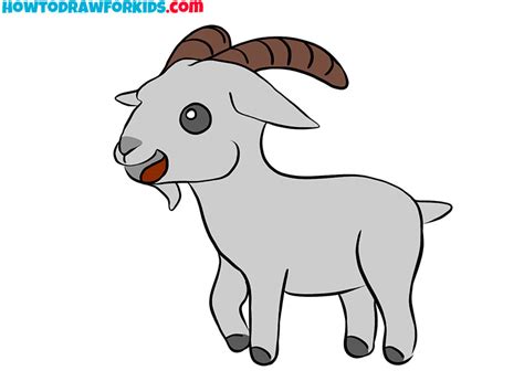 How to Draw an Easy Goat - Easy Drawing Tutorial For Kids