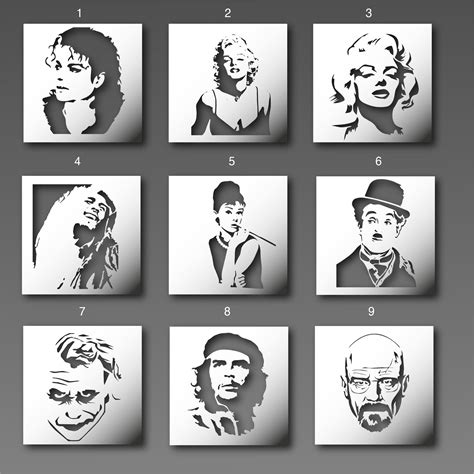 Easy Stencils Of Famous People