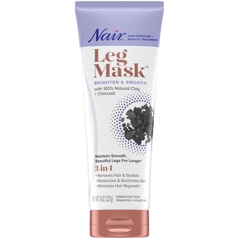 Nair Leg Mask Hair Remover + Beauty Treatment with 100% Natural Clay ...