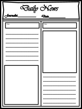 Blank Newspaper Template