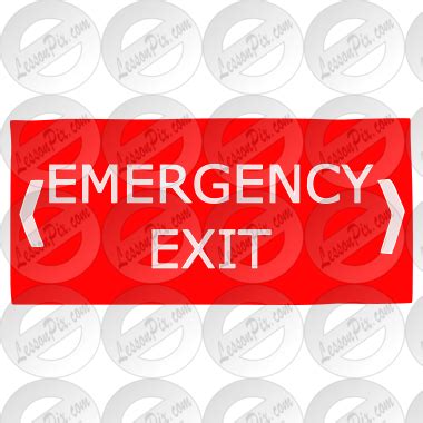 Emergency Exit Stencil for Classroom / Therapy Use - Great Emergency ...