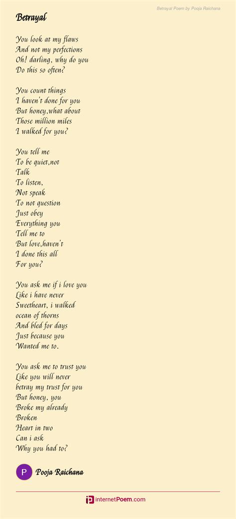 Betrayal Poem by Pooja Raichana