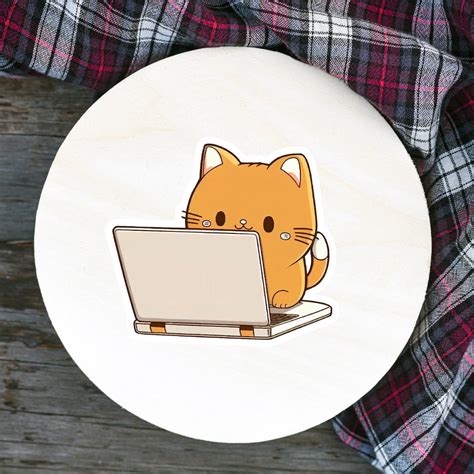 Laptop Cat Sticker – Dreamland Stationery