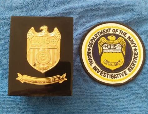 US Naval Intelligence Special Agent Badge Anniversary Lucite Display N.I.S. | #4650307258