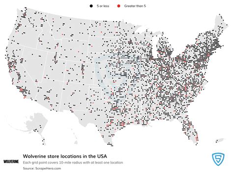 Number of Wolverine locations in the USA in 2023 | ScrapeHero