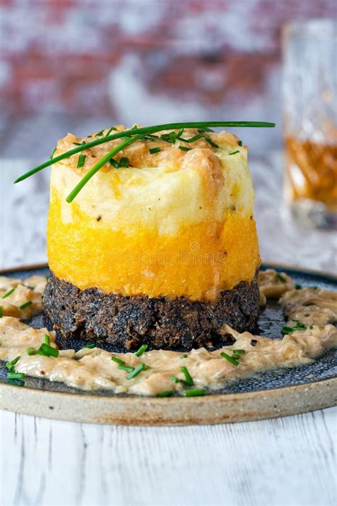 Haggis, Neeps And Tatties Dish Stock Image - Image of onion, meat: 209708621