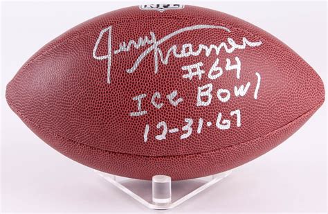 Jerry Kramer Signed NFL Football Inscribed "Ice Bowl" & "12-31-67 ...