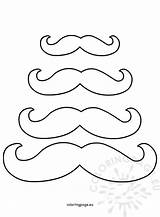 Printable Mustache Image – Coloring Page sketch template