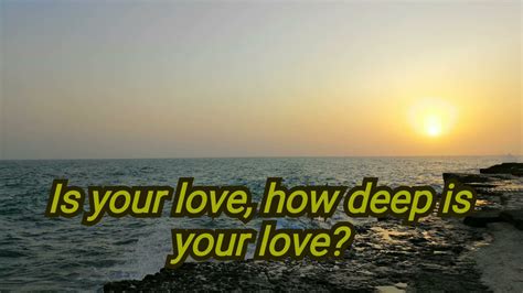 Bee Gees - How deep is your love (Lyrics) - YouTube