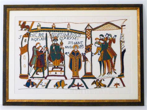 Embroidery as part of the Bayeux tapestry | Framed embroidery, Bayeux tapestry, Tapestry