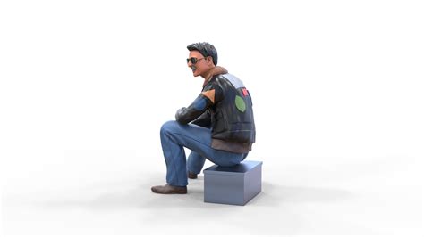 Tom Cruise Top Gun 3D model 3D printable | CGTrader