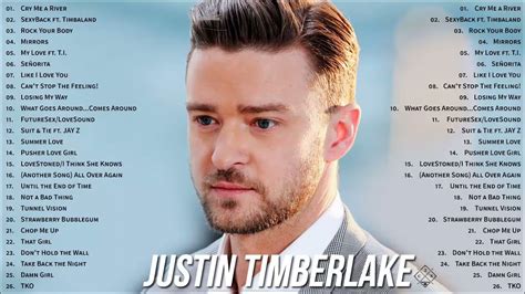 Justin Timberlake Greatest Hits Playlist 2021 - Best Songs of Justin ...