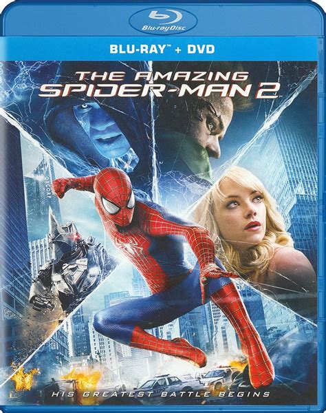 The Amazing Spider-Man 2 Blu-Ray + DVD New Andrew Garfield Emma Stone ...